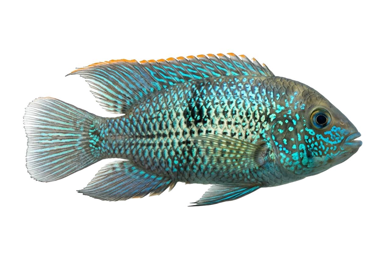 Blue Acara — Cichlid freshwater tropical fish exported from Indonesia